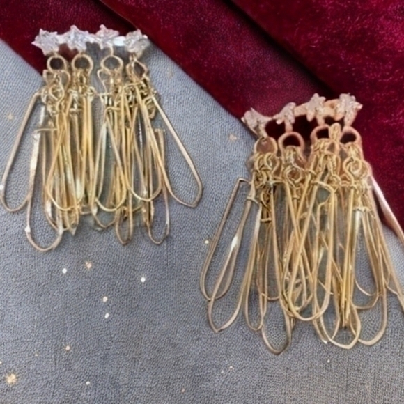 Modcloth Dangling Pins Drop Cocktail Earrings 1